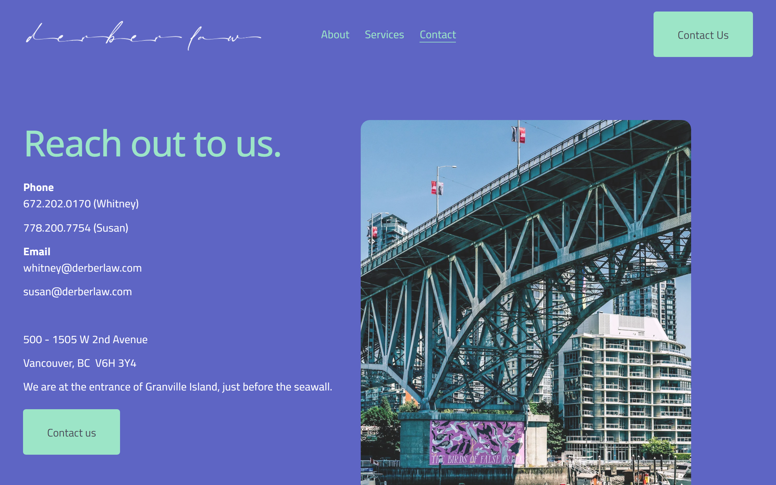 Contact page